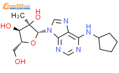 N-环戊基-2'-C-甲基腺苷结构式图片|205171-06-8结构式图片
