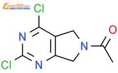 1-{2,4-dichloro-5H,6H,7H-pyrrolo[3,4-d]pyrimidin-6-yl}ethan-1-one结构式图片|2056920-24-0结构式图片