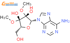 2'，3'-二-O-甲基腺苷结构式图片|20649-46-1结构式图片