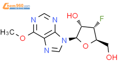 6-甲氧基-9-(3-脱氧-3-氟-b-D-核糖呋喃酰基)-9H嘌呤结构式图片|2072145-35-6结构式图片