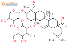 常春藤皂苷 D2结构式图片|20853-58-1结构式图片