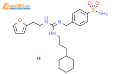 4-​[[[[（3-​环己基丙基）​亚氨基]​[[2-​（2-​呋喃基）​乙基]​氨基]​甲基]​氨基]​甲基]-​​苯磺酰胺 氢碘化物结构式图片|2086722-26-9结构式图片