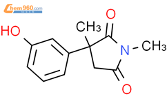 2,5-Pyrrolidinedione, 3-(3-hydroxyphenyl)-1,3-dimethyl-结构式图片|2088-55-3结构式图片