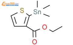 2-(三甲基甲锡烷基)-3-噻吩甲酸乙酯结构式图片|2088760-63-6结构式图片