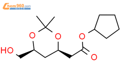 2,4-二脱氧-3,5-O-(1-甲基亚乙基)-D-赤式-己酸环戊酯结构式图片|2089046-71-7结构式图片