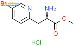 (2S)-2-氨基-3-(5-溴(2-吡啶基))丙酸甲酯 盐酸盐结构式图片|2089671-24-7结构式图片