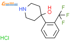 4-2-(trifluoromethyl)phenylpiperidin-4-ol hydrochloride结构式图片|208989-30-4结构式图片