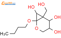 1-丁氧基-6-（羟甲基）-2-氧杂双环[4.1.0]庚烷-4,5,7-三醇结构式图片|209170-24-1结构式图片