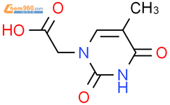 (5-甲基-2,4-二氧-3,4-二氢-2H-嘧啶)-乙酸结构式图片|20924-05-4结构式图片