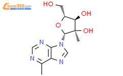 6-Methyl-9-(2-C-methyl-beta-D-ribofuranosyl)purine结构式图片|2095417-06-2结构式图片