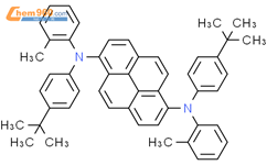 N1,N6-双[4-(1,1-二甲基乙基)苯基]-N1,N6-双(2-甲基苯基)-1,6-芘二胺结构式图片|2096978-16-2结构式图片