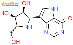 7-[(2S,3S,4R,5R)-3,4-二羟基-5-(羟甲基)-2-吡咯烷基]-3,5-二氢-4H-吡咯并[3,2-d]嘧啶-4-酮结构式图片|209799-67-7结构式图片