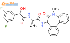 (aS)-N-[(1S)-2-[[(7S)-6,7-二氢-5-甲基-6-氧代-5H-二苯并[b,d]氮杂卓-7-基]氨基]-1-甲基-2-氧代乙基]-3,5-二氟-alpha-羟基苯乙酰胺结构式图片|209984-57-6结构式图片