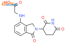 2-((2-(2,6-二氧代哌啶-3-基)-1-氧代异吲哚啉-4-基)氨基)乙酸结构式图片|2103656-92-2结构式图片