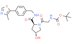 （2S，4R）-1-[（2S）-2-[（1-氰基环丙烷羰基）氨基]-3,3-二甲基丁酰基]-4-羟基-N-[[4-（4-甲基-1,3-噻唑-5-基）苯基]甲基]吡咯烷-2-甲酰胺结构式图片|2111829-84-4结构式图片