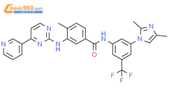 N-[3-(2,4-二甲基-1H-咪唑-1-基)-5-(三氟甲基)苯基]-4-甲基-3-[[4-(3-吡啶基)-2-嘧啶基]氨基]-苯甲酰胺结构式图片|2119583-25-2结构式图片