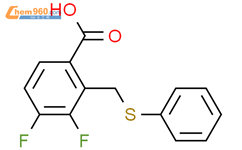 3, 4- 二氟- 2- [(苯硫基) 甲基] 苯甲酸结构式图片|2136287-65-3结构式图片
