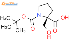 (2S)​-2-​(羟甲基)-1,​2-​吡咯烷二羧酸 1-​(1,​1-​二甲基乙基)酯结构式图片|2136895-52-6结构式图片