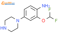 Benzenamine, 2-(difluoromethoxy)-4-(1-piperazinyl)-结构式图片|2137605-02-6结构式图片
