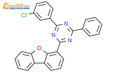 2-(3-氯苯基)-4-(二苯并[b,d)呋喃-4-基)-6-苯基-1,3,5-三嗪结构式图片|2137919-54-9结构式图片
