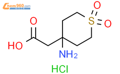 2-(4-amino-1,1-dioxo-1lambda6-thian-4-yl)acetic acid hydrochloride结构式图片|2138144-40-6结构式图片