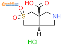 1H-Thieno[3,4-c]pyrrole-3a(6aH)-carboxylic acid, tetrahydro-, 2,2-dioxide, hydrochloride (1:1), (3aR,6aS)-rel-结构式图片|2138437-16-6结构式图片