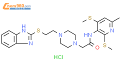 2-(4-(2-((1H-苯并[d]咪唑-2-基)硫代)乙基)哌嗪-1-基)-N-(6-甲基-2,4-双(甲硫基)吡啶-3-基)乙酰胺二盐酸盐