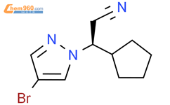 (βS)-4-溴-β-环戊基-1H-吡唑-1-丙腈结构式图片|2183286-19-1结构式图片