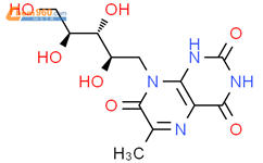 5-脱氧-5-（6-甲基-2,4,7-三氧基-1,3,4,7-四氢蝶呤-8（2H）-基）-D-核糖醇结构式图片|2184-54-5结构式图片