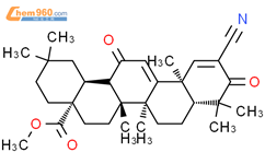 2-氰基-3,12-二氧代齐墩果-1,9-二烯-28-酸结构式图片|218600-44-3结构式图片