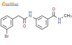 3-溴-N-[3-[(甲基氨基)羰基]苯基]苯乙酰胺结构式图片|218935-92-3结构式图片