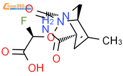 (2R)-2-[[(1R,2S,5R)-2-(氨基羰基)-4-甲基-7-氧-1,6-二氮杂二环[3.2.1]辛-3-烯-6-基]氧]-2-氟-乙酸结构式图片|2209871-79-2结构式图片
