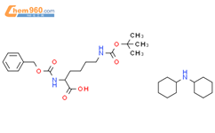 N-Cbz-N'-Boc-L-赖氨酸二环己胺盐结构式图片|2212-76-2结构式图片