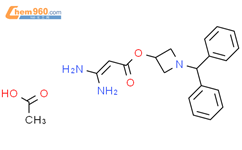 1-二苯甲基氮杂环丁-3-基 3,3-二氨基丙烯酸酯乙酸盐