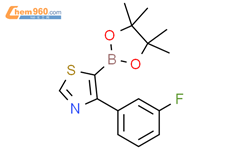 4-(3-氟苯基)噻唑-5-硼酸频哪醇酯结构式图片|2223030-43-9结构式图片