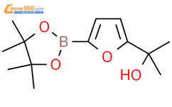 5-(1-羟基-1-甲基乙基)呋喃-2-硼酸频哪醇酯结构式图片|2223030-67-7结构式图片