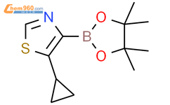 5-(环丙基)噻唑-4-硼酸频哪醇酯结构式图片|2223031-37-4结构式图片