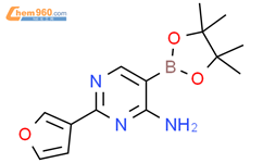 4-氨基-2-(3-呋喃基)嘧啶-5-硼酸频哪醇酯结构式图片|2223041-12-9结构式图片