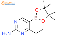 2-氨基-4-乙基嘧啶-5-硼酸频哪醇酯结构式图片|2223042-99-5结构式图片