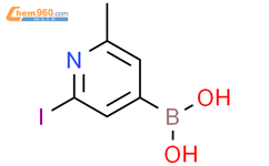 2-碘-6-甲基吡啶-4-硼酸结构式图片|2225154-39-0结构式图片