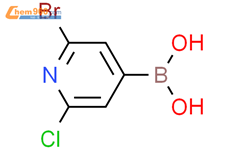 2-溴-6-氯吡啶-4-硼酸结构式图片|2225154-90-3结构式图片
