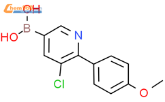 5-氯-6-(4-甲氧基苯基)吡啶-3-硼酸结构式图片|2225156-00-1结构式图片