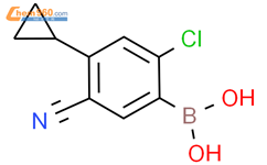 2-氯-5-氰基-4-环丙基苯基硼酸结构式图片|2225169-18-4结构式图片