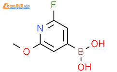 2-氟-6-甲氧基吡啶-4-硼酸结构式图片|2225169-71-9结构式图片