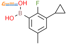 2-氟-5-甲基-3-环丙基苯硼酸结构式图片|2225169-88-8结构式图片