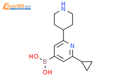 2-环丙基-6-(哌啶-4-基)吡啶-4-硼酸结构式图片|2225175-80-2结构式图片