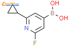 2-氟-6-(环丙基)吡啶-4-硼酸结构式图片|2225176-17-8结构式图片