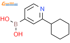 (2-环己基吡啶-4-基)硼酸结构式图片|2225177-02-4结构式图片