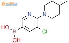 5-氯-6-(4-甲基哌啶-1-基)吡啶-3-硼酸