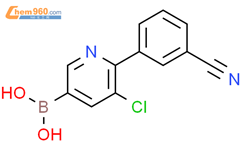 5-氯-6-(3-氰苯基)吡啶-3-硼酸结构式图片|2225177-89-7结构式图片